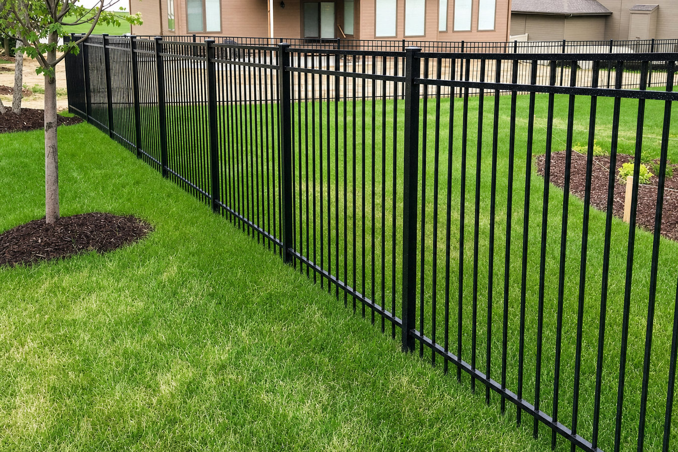 Aluminum fence installation