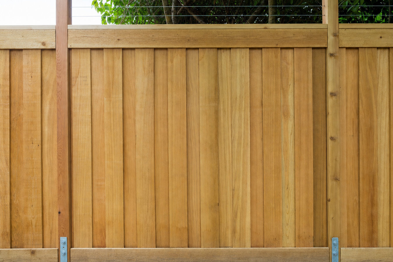 Wood fence installation